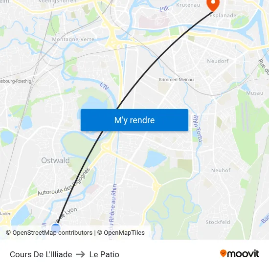 Cours De L'Illiade to Le Patio map