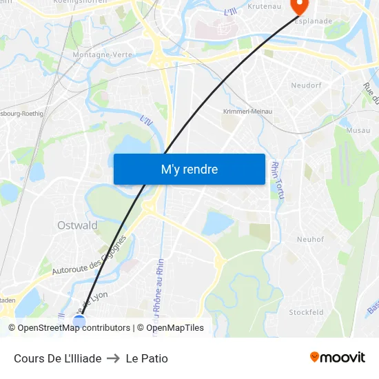 Cours De L'Illiade to Le Patio map