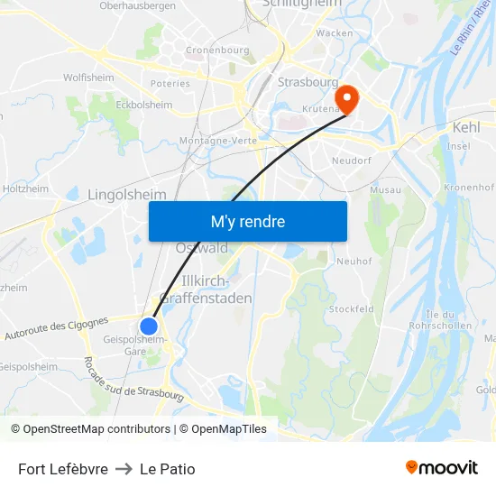 Fort Lefèbvre to Le Patio map