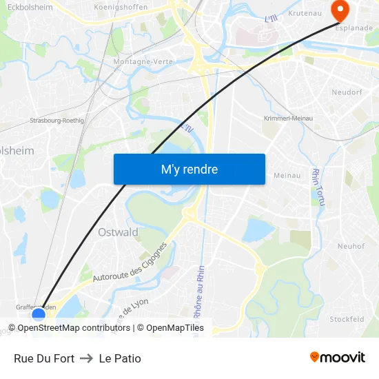 Rue Du Fort to Le Patio map