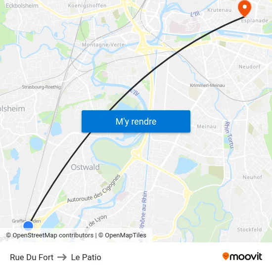 Rue Du Fort to Le Patio map