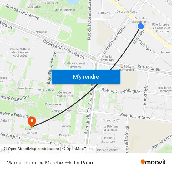 Marne Jours De Marché to Le Patio map