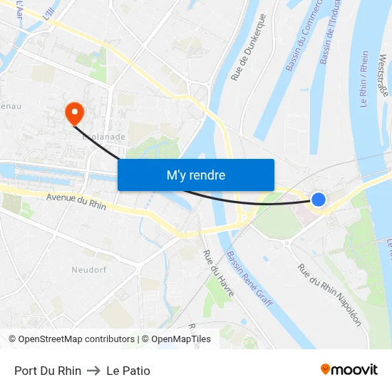 Port Du Rhin to Le Patio map
