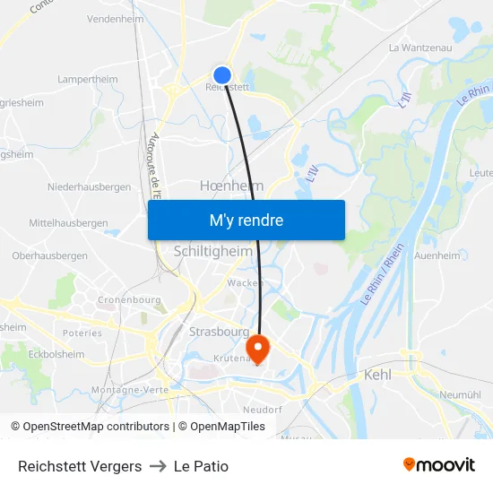 Reichstett Vergers to Le Patio map