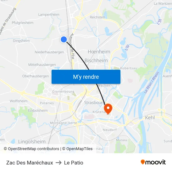 Zac Des Maréchaux to Le Patio map