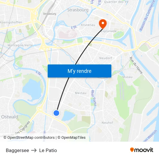 Baggersee to Le Patio map