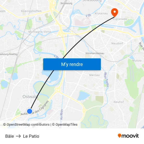 Bâle to Le Patio map