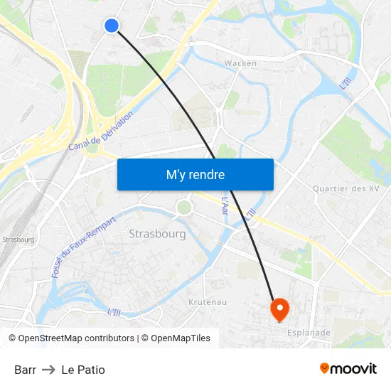 Barr to Le Patio map