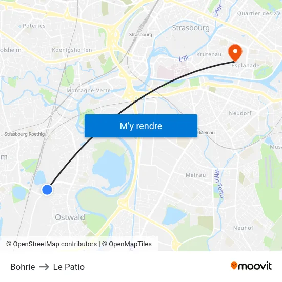 Bohrie to Le Patio map