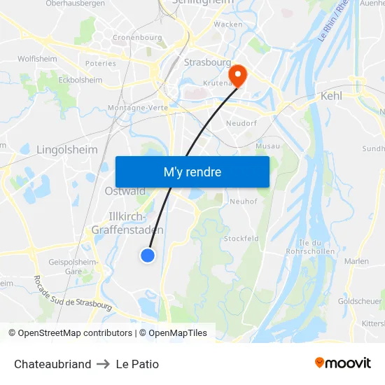 Chateaubriand to Le Patio map