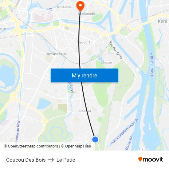 Coucou Des Bois to Le Patio map