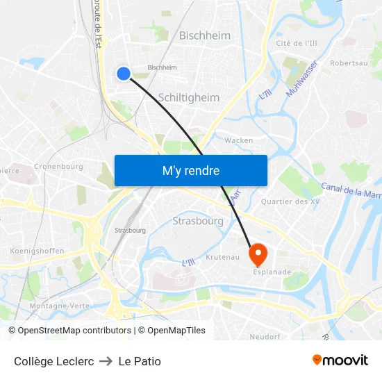 Collège Leclerc to Le Patio map