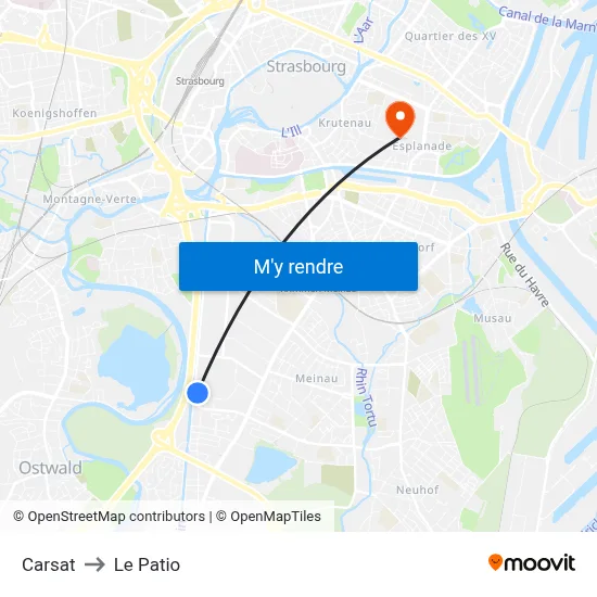 Carsat to Le Patio map