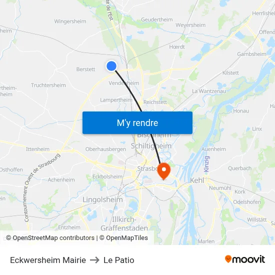 Eckwersheim Mairie to Le Patio map