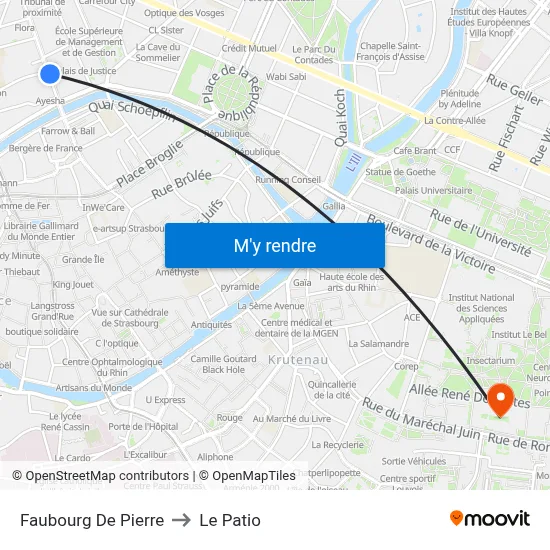 Faubourg De Pierre to Le Patio map