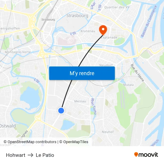 Hohwart to Le Patio map