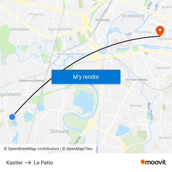 Kastler to Le Patio map