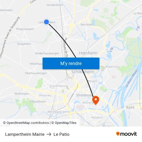 Lampertheim Mairie to Le Patio map