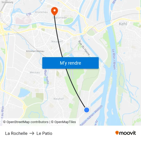 La Rochelle to Le Patio map