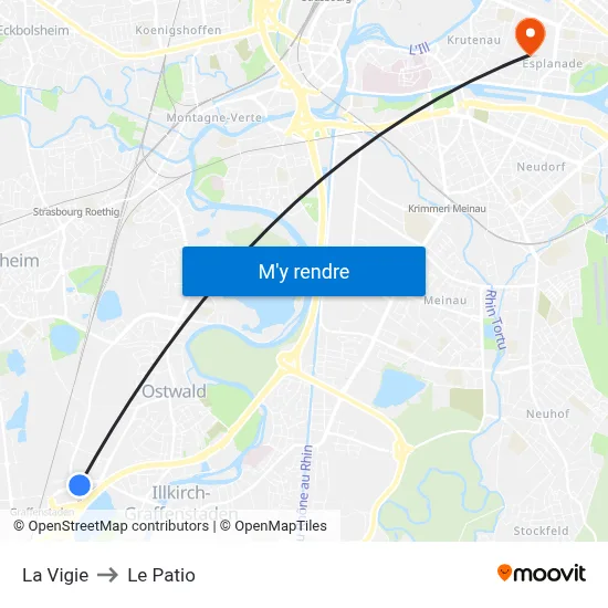 La Vigie to Le Patio map