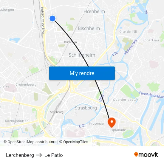 Lerchenberg to Le Patio map