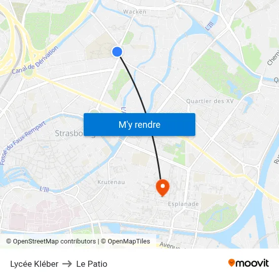Lycée Kléber to Le Patio map