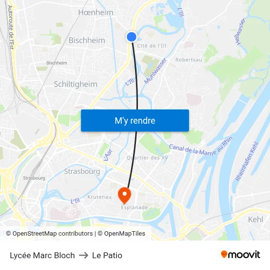 Lycée Marc Bloch to Le Patio map