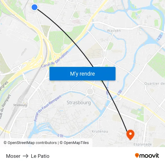 Moser to Le Patio map