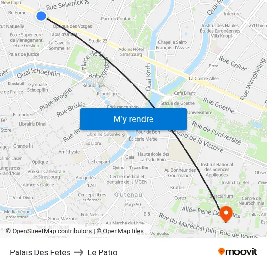 Palais Des Fêtes to Le Patio map