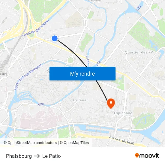 Phalsbourg to Le Patio map