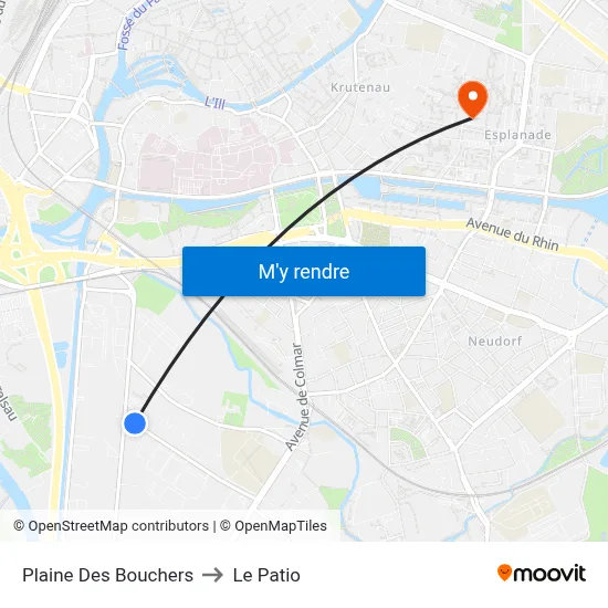 Plaine Des Bouchers to Le Patio map