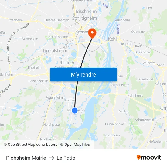 Plobsheim Mairie to Le Patio map