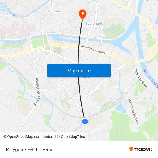 Polygone to Le Patio map