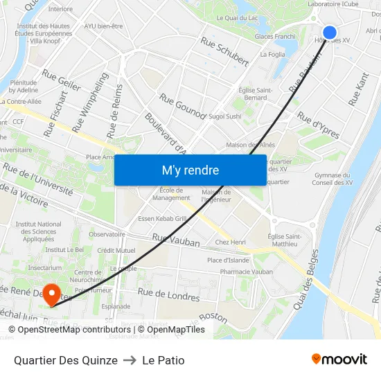 Quartier Des Quinze to Le Patio map