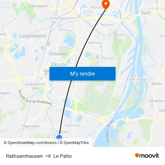 Rathsamhausen to Le Patio map