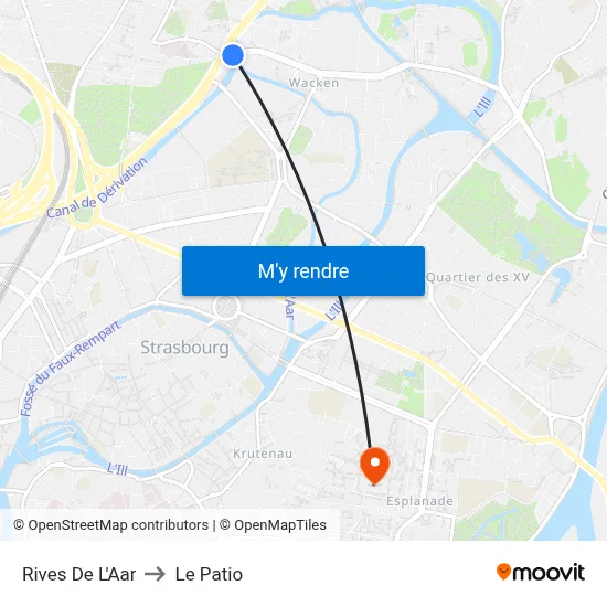 Rives De L'Aar to Le Patio map