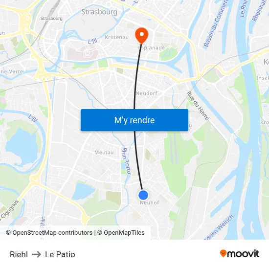 Riehl to Le Patio map