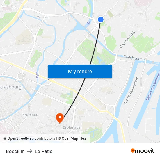 Boecklin to Le Patio map