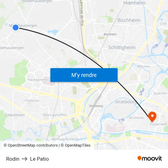 Rodin to Le Patio map