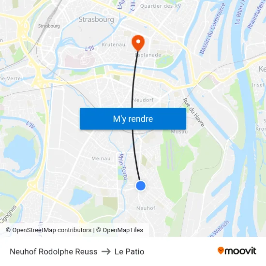 Neuhof Rodolphe Reuss to Le Patio map