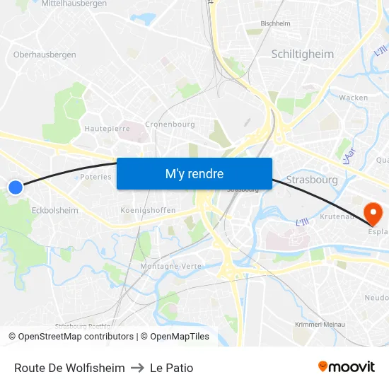 Route De Wolfisheim to Le Patio map