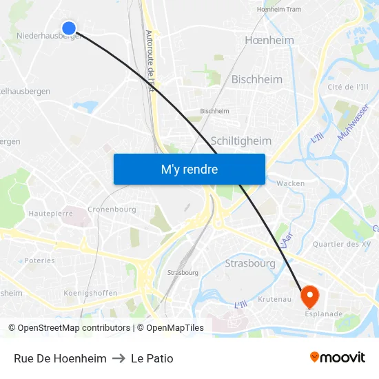 Rue De Hoenheim to Le Patio map