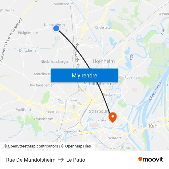 Rue De Mundolsheim to Le Patio map