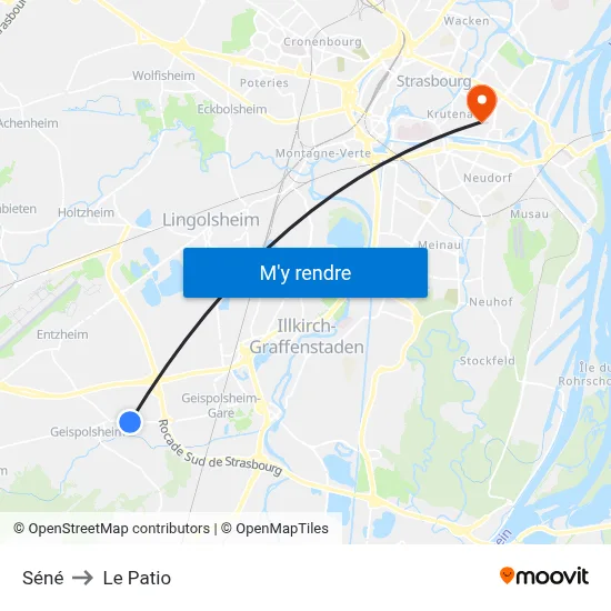 Séné to Le Patio map