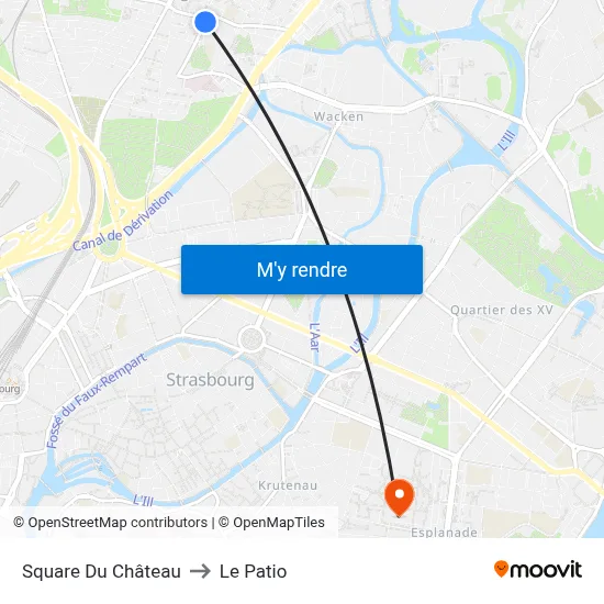 Square Du Château to Le Patio map