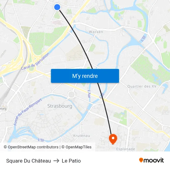 Square Du Château to Le Patio map