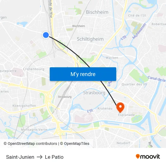 Saint-Junien to Le Patio map