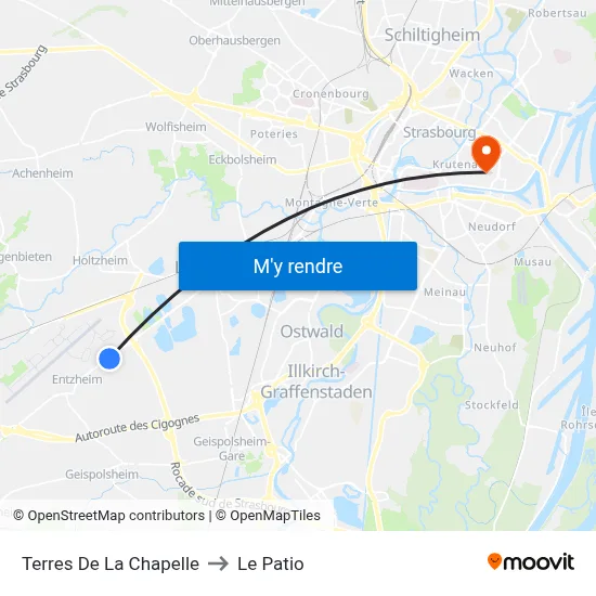 Terres De La Chapelle to Le Patio map