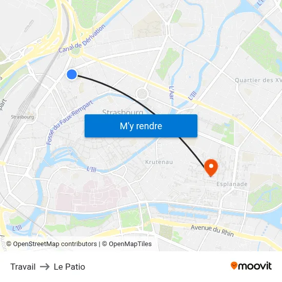 Travail to Le Patio map