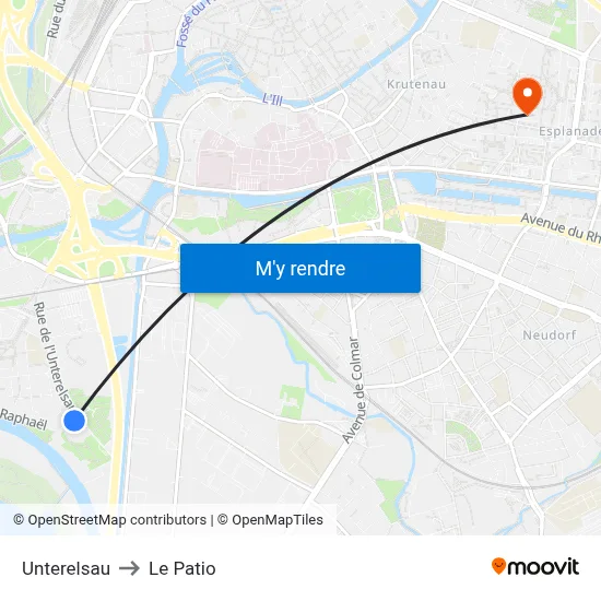 Unterelsau to Le Patio map